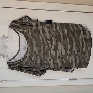 NWT Camo off shoulder top